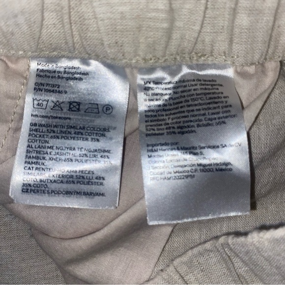 H&M Linen Blend Pants Size Medium - Picture 13 of 15